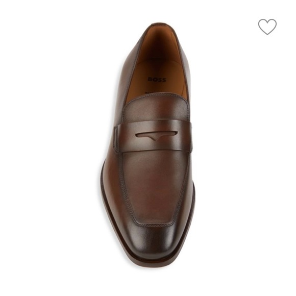 BOSS Lisbon Leather Penny Loafers - Picture 2 of 15